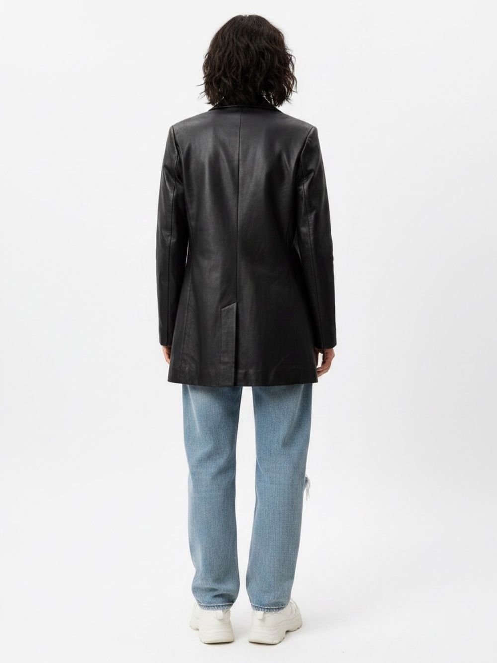Rag & Bone Charles Lambskin Leather Blazer in Black Women’s Size 4 - Picture 2 of 8